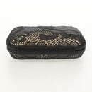 BOTTEGA VENETA Knot Pouch Clutch Pouch metal Gray Auth 147725A-6