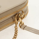 PRADA Triangle Mini Pouch Enamel 2way Ivory Gold 1NR015 Auth 147726M-21