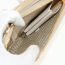 PRADA Triangle Mini Pouch Enamel 2way Ivory Gold 1NR015 Auth 147726M-10
