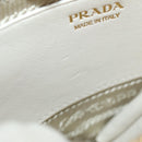 PRADA Triangle Mini Pouch Enamel 2way Ivory Gold 1NR015 Auth 147726M-25