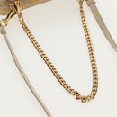 PRADA Triangle Mini Pouch Enamel 2way Ivory Gold 1NR015 Auth 147726M-7