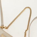 PRADA Triangle Mini Pouch Enamel 2way Ivory Gold 1NR015 Auth 147726M-14