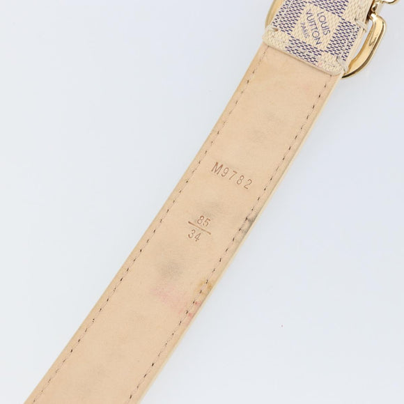 LOUIS VUITTON Damier Azur Ceinture Mini Belt 38.6"" M9782 LV Auth 147727