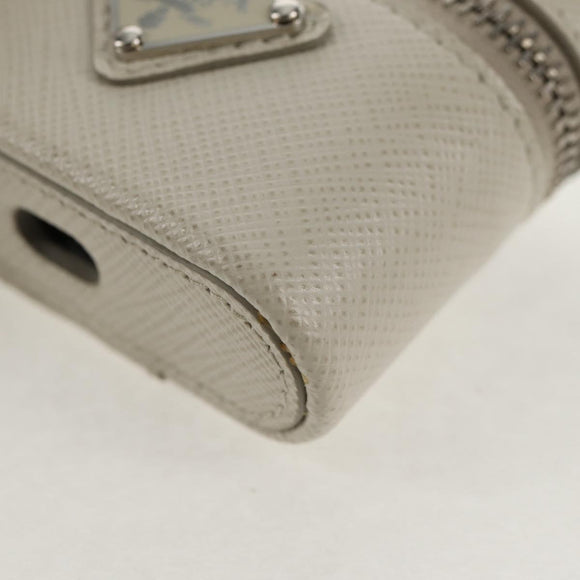 PRADA Chain Pouch For AirPods Pro Earphone Case Safiano 1NR009 Auth 147728M