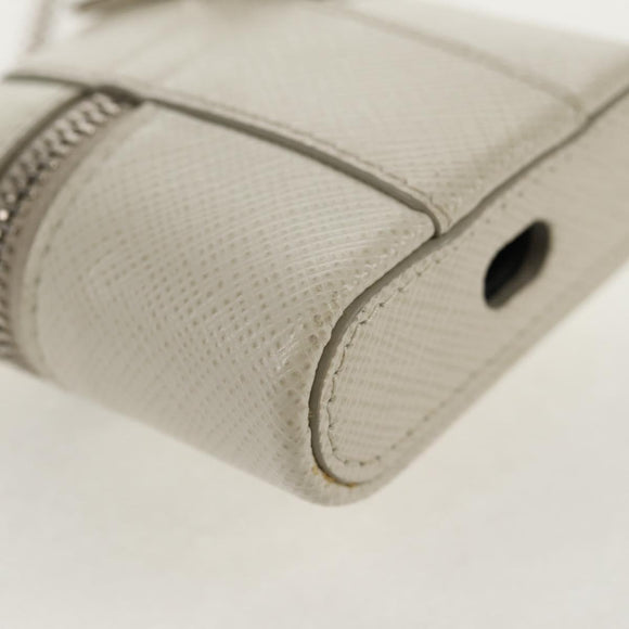 PRADA Chain Pouch For AirPods Pro Earphone Case Safiano 1NR009 Auth 147728M