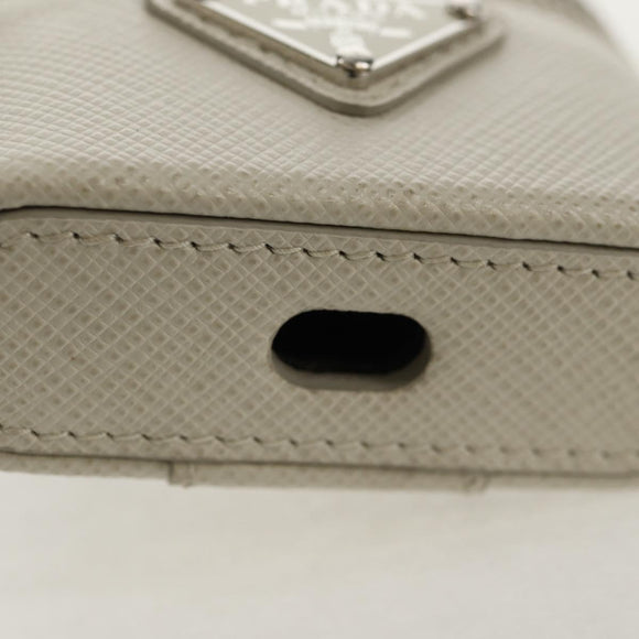 PRADA Chain Pouch For AirPods Pro Earphone Case Safiano 1NR009 Auth 147728M