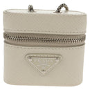 PRADA Chain Pouch For AirPods Pro Earphone Case Safiano 1NR009 Auth 147728M-13