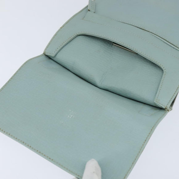 LOEWE Shoulder Bag Leather Light Blue Auth 147733