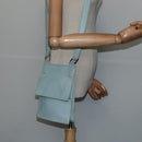 LOEWE Shoulder Bag Leather Light Blue Auth 147733-21