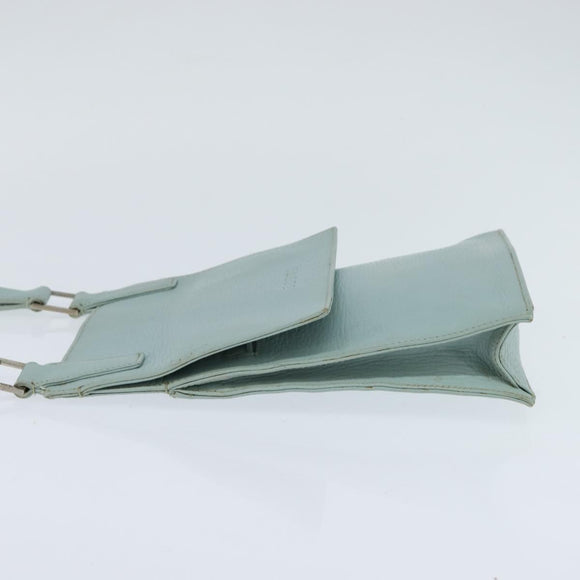 LOEWE Shoulder Bag Leather Light Blue Auth 147733