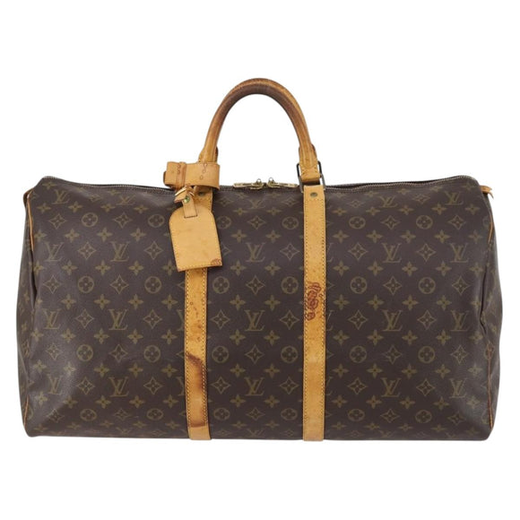 LOUIS VUITTON Monogram Keepall 55 Boston Bag M41424 LV Auth 147753
