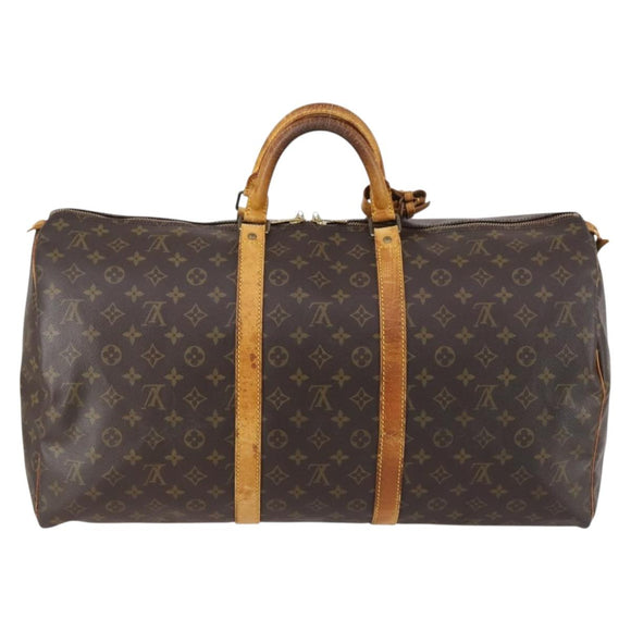LOUIS VUITTON Monogram Keepall 55 Boston Bag M41424 LV Auth 147753