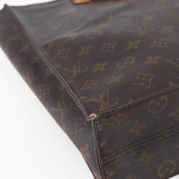 LOUIS VUITTON Monogram Sac Plat Hand Bag M51140 LV Auth 147755