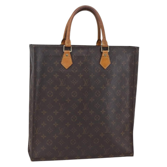 LOUIS VUITTON Monogram Sac Plat Hand Bag M51140 LV Auth 147755