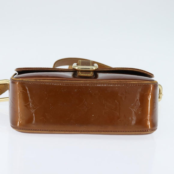 LOUIS VUITTON Monogram Vernis Christie GM Bag Bronze M91107 LV Auth 147762