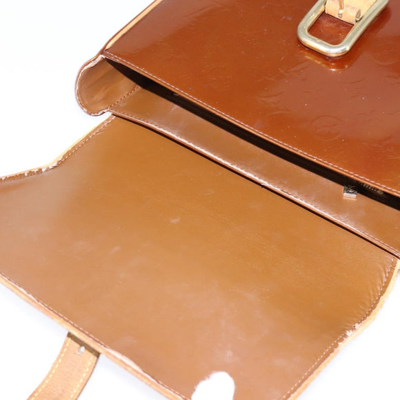 LOUIS VUITTON Monogram Vernis Christie GM Bag Bronze M91107 LV Auth 147762