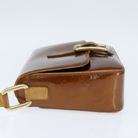 LOUIS VUITTON Monogram Vernis Christie GM Bag Bronze M91107 LV Auth 147762