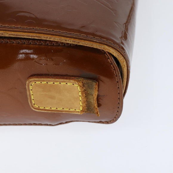 LOUIS VUITTON Monogram Vernis Christie GM Bag Bronze M91107 LV Auth 147762