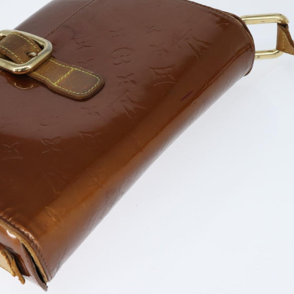 LOUIS VUITTON Monogram Vernis Christie GM Bag Bronze M91107 LV Auth 147762