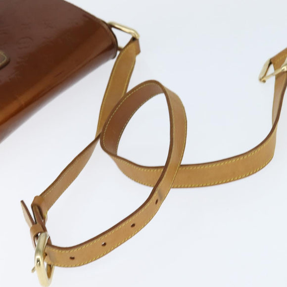 LOUIS VUITTON Monogram Vernis Christie GM Bag Bronze M91107 LV Auth 147762