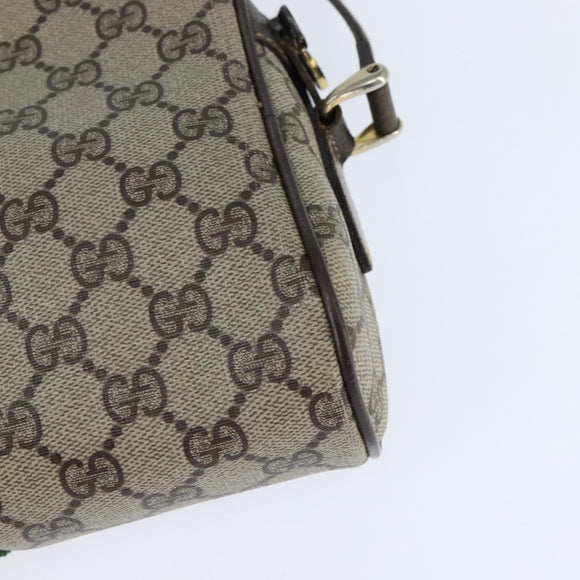 GUCCI GG Supreme Web Sherry Line Shoulder Bag PVC Beige Gold 010 378 Auth 147769