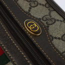 GUCCI GG Supreme Web Sherry Line Shoulder Bag PVC Beige Gold 010 378 Auth 147769-15