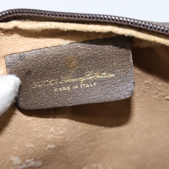 GUCCI GG Supreme Web Sherry Line Shoulder Bag PVC Beige Gold 010 378 Auth 147769