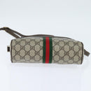 GUCCI GG Supreme Web Sherry Line Shoulder Bag PVC Beige Gold 010 378 Auth 147769-9