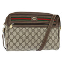GUCCI GG Supreme Web Sherry Line Bag PVC Beige Gold 40 02 088 Auth 147770-1