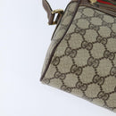 GUCCI GG Supreme Web Sherry Line Bag PVC Beige Gold 40 02 088 Auth 147770-10