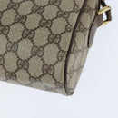 GUCCI GG Supreme Web Sherry Line Bag PVC Beige Gold 40 02 088 Auth 147770-13