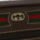 GUCCI GG Supreme Web Sherry Line Bag PVC Beige Gold 40 02 088 Auth 147770-14