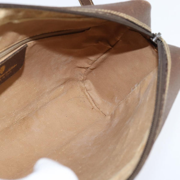 GUCCI GG Supreme Web Sherry Line Bag PVC Beige Gold 40 02 088 Auth 147770