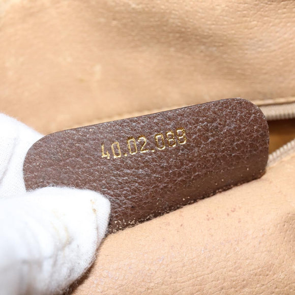 GUCCI GG Supreme Web Sherry Line Bag PVC Beige Gold 40 02 088 Auth 147770