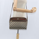 GUCCI GG Supreme Web Sherry Line Bag PVC Beige Gold 40 02 088 Auth 147770-21