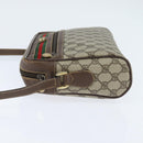 GUCCI GG Supreme Web Sherry Line Bag PVC Beige Gold 40 02 088 Auth 147770-4