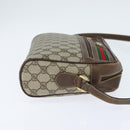 GUCCI GG Supreme Web Sherry Line Bag PVC Beige Gold 40 02 088 Auth 147770-5