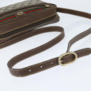 GUCCI GG Supreme Web Sherry Line Bag PVC Beige Gold 40 02 088 Auth 147770-7