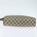 GUCCI GG Supreme Web Sherry Line Bag PVC Beige Gold 40 02 088 Auth 147770-9