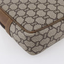 GUCCI GG Plus Supreme Clutch Bag PVC Beige Gold Auth 147771-11