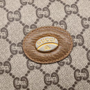 GUCCI GG Plus Supreme Clutch Bag PVC Beige Gold Auth 147771-13