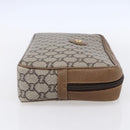 GUCCI GG Plus Supreme Clutch Bag PVC Beige Gold Auth 147771-5