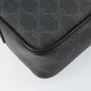 GUCCI GG Supreme Shoulder Bag PVC Black Gold 116 02 607 Auth 147775-13