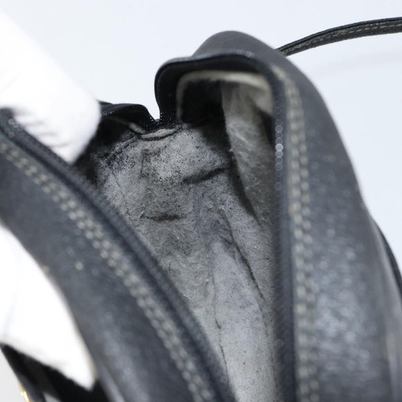 GUCCI GG Supreme Shoulder Bag PVC Black Gold 116 02 607 Auth 147775