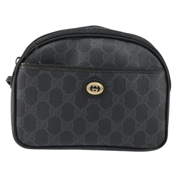 GUCCI GG Supreme Shoulder Bag PVC Black Gold 116 02 607 Auth 147775 - 0