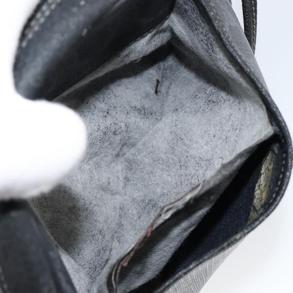 GUCCI GG Supreme Shoulder Bag PVC Black Gold 116 02 607 Auth 147775