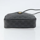 GUCCI GG Supreme Shoulder Bag PVC Black Gold 116 02 607 Auth 147775-9