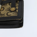 CELINE C Sulky Hand Bag Canvas Leather Brown Gold Auth 147776-11