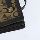 CELINE C Sulky Hand Bag Canvas Leather Brown Gold Auth 147776-13