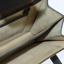 CELINE C Sulky Hand Bag Canvas Leather Brown Gold Auth 147776-17